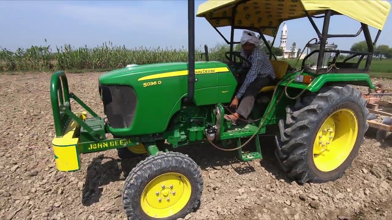 छोटा हूँ पर काम ज्यादा करूंगा John deere 5036 D tractor mileage test with 18 Disc harrow in gandhra