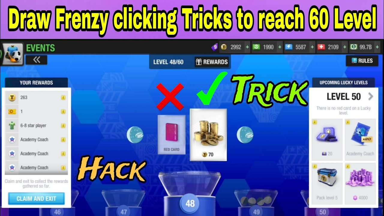 Top 3 Tricks to play Draw Frenzy & reach 50-60 levels in Top Eleven 2024 | Click the right position