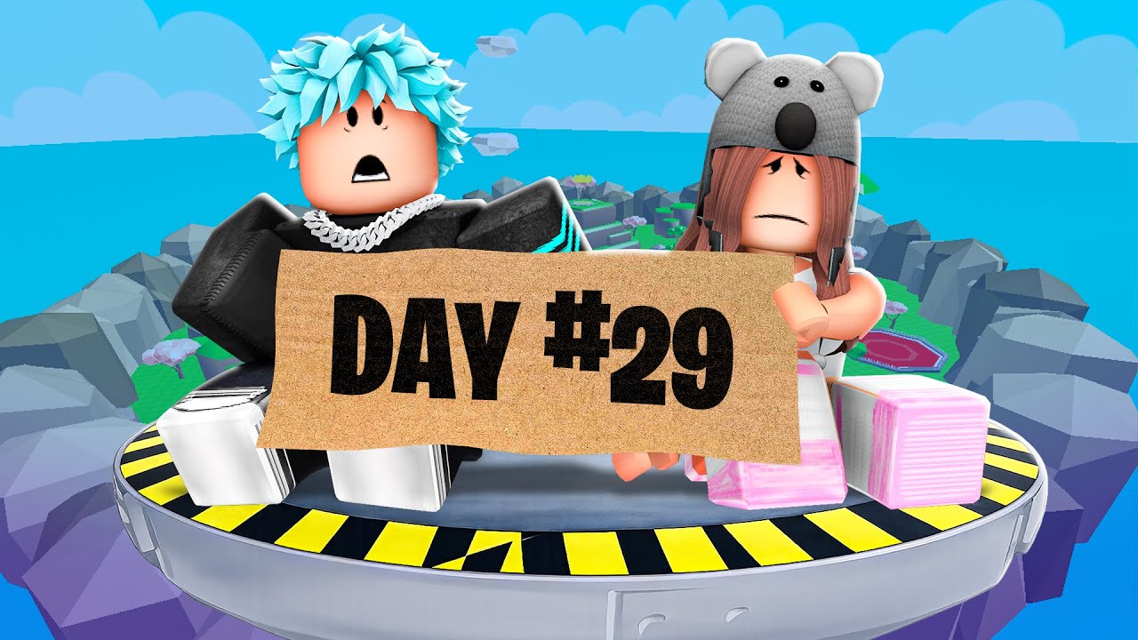 Surviving 30 DAYS in the SKY WITH MY SISTER!! (Roblox)