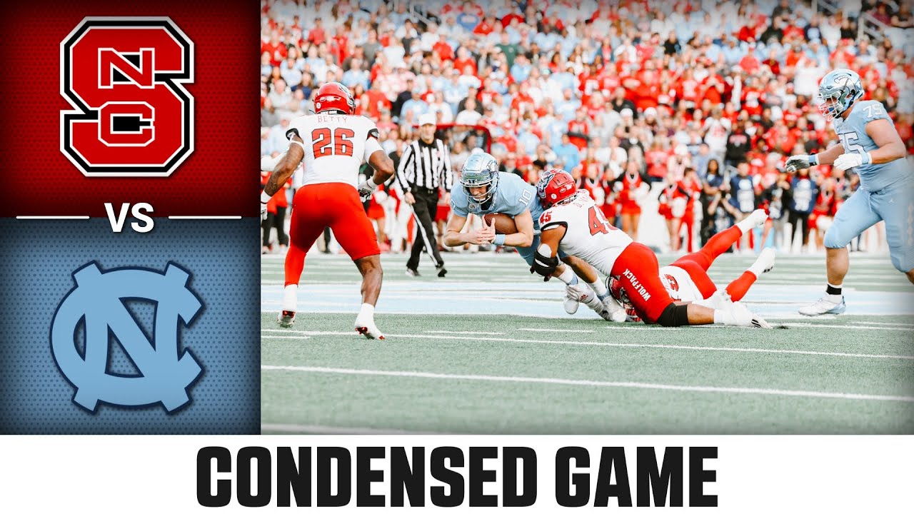 NC State vs. North Carolina Condensed Game | 2022 ACC Football