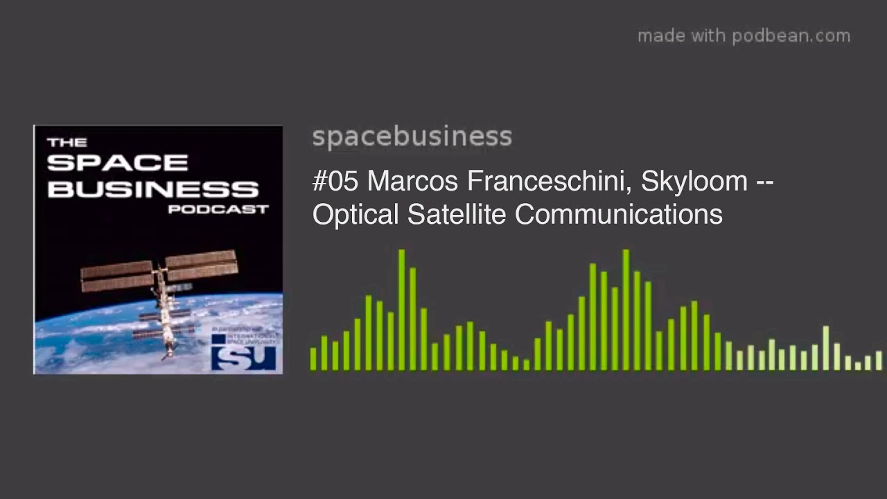 Space Business Podcast #05 Marcos Franceschini, Skyloom -- Optical Satellite Communications