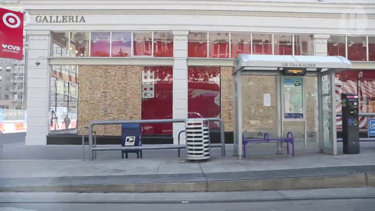 Downtown Portland a city of plywood after string of destructive protests