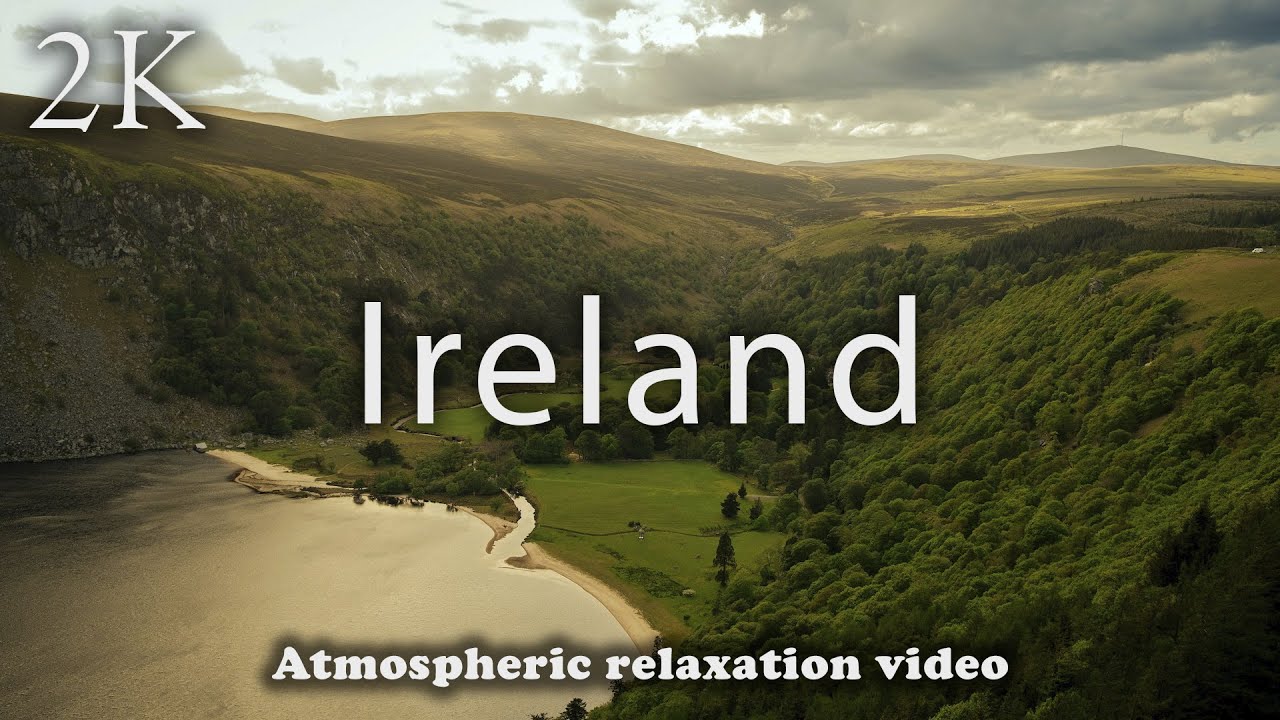 Ireland 2K - Beautiful Drone Footage With Calm Ambient Music