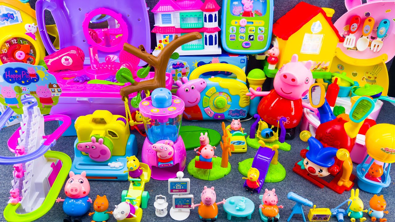 20 Minutes Satisfying Unboxing Peppa Pig School Playset, Peppa Playground Toys Collection Review