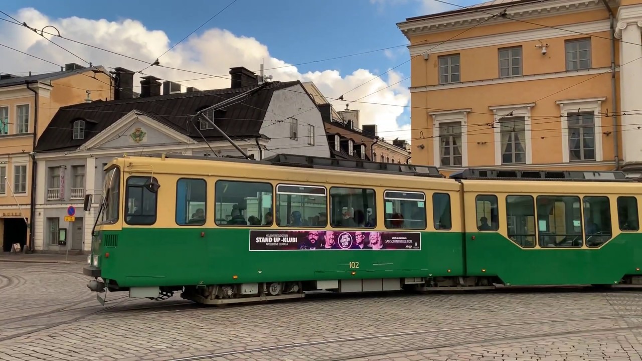 Trams in Helsinki - Aleksanterinkatu/Katariinankatu