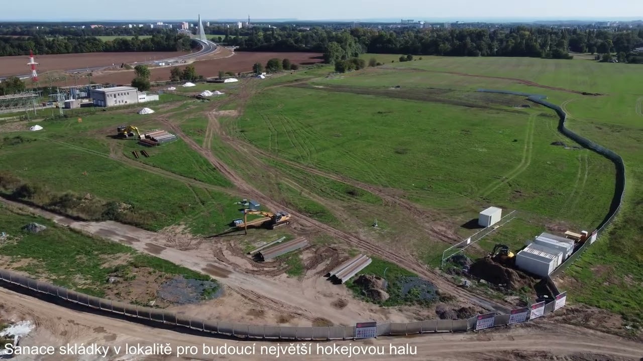 Pardubice - Nová Cihelna - lokalita, kde bude stát největší hokejová hala, sanace skládky