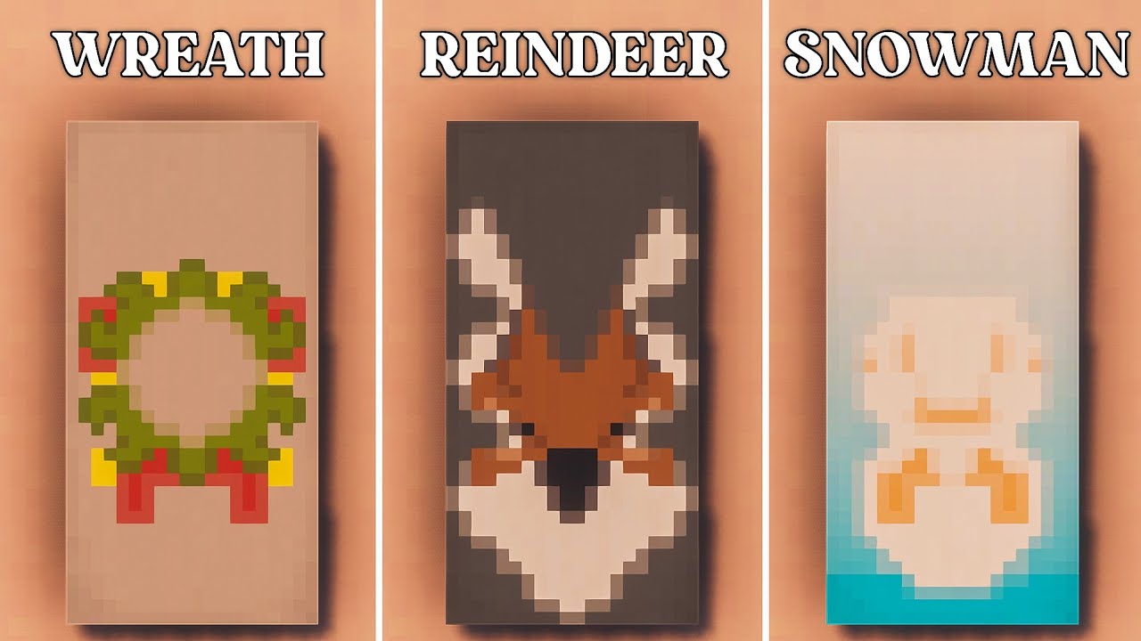10 Christmas Banner Designs In Minecraft 1.21 || Minecraft Tutorial