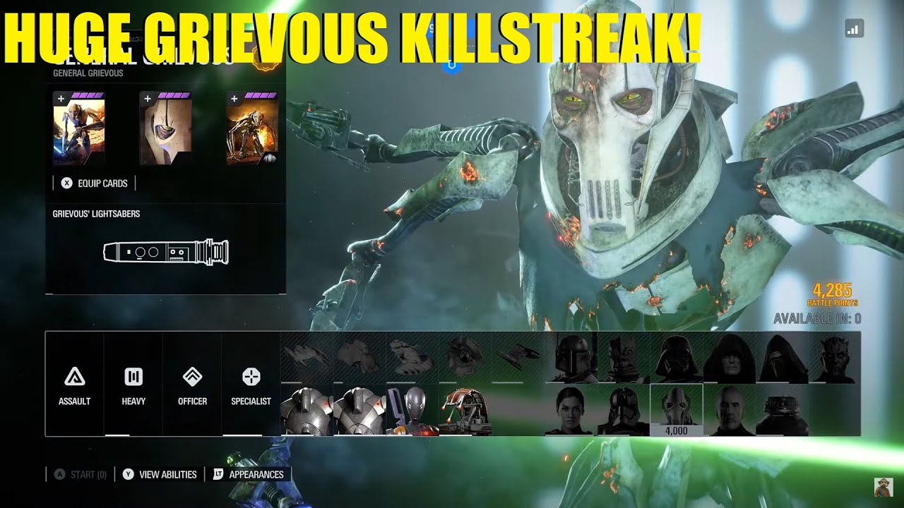HUGE 80+ Grievous killstreak on Theed w Crimes!- Star Wars Battlefront 2