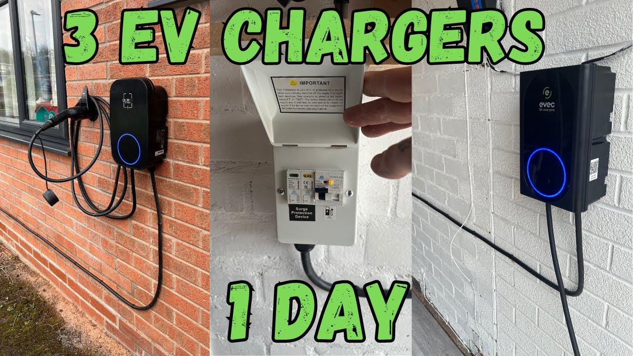 Installing 3 EV Chargers In 1 Day!