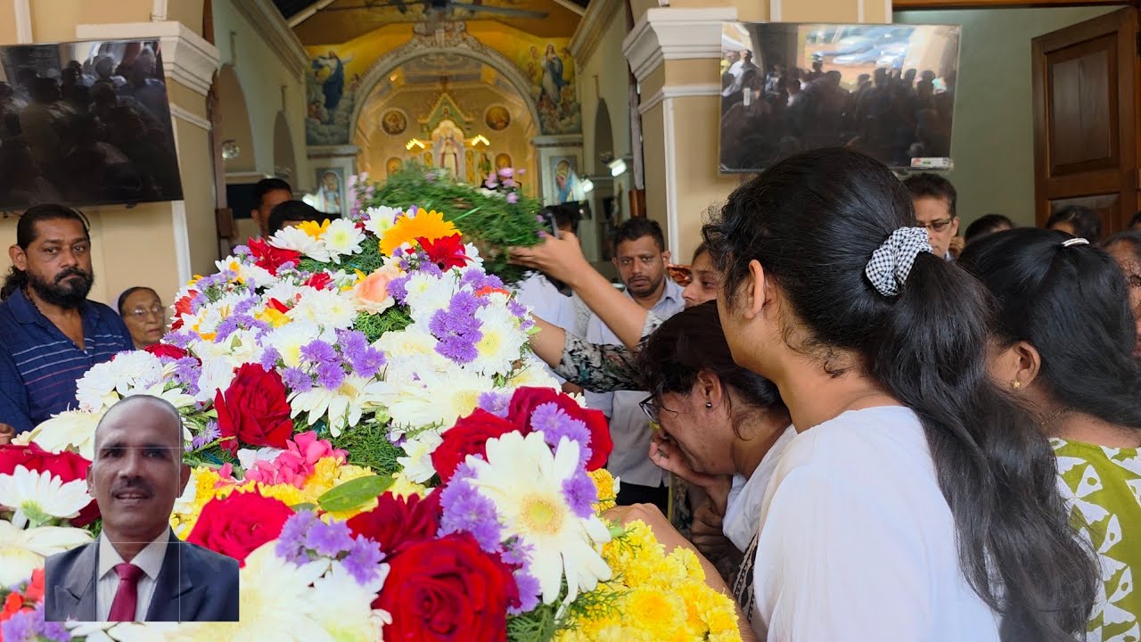 Funeral of M Alwyn Rodrigues(53) h/o Wilma f/o Alria, Abigail & Alicia, U Ponnengila, Agrar Bant