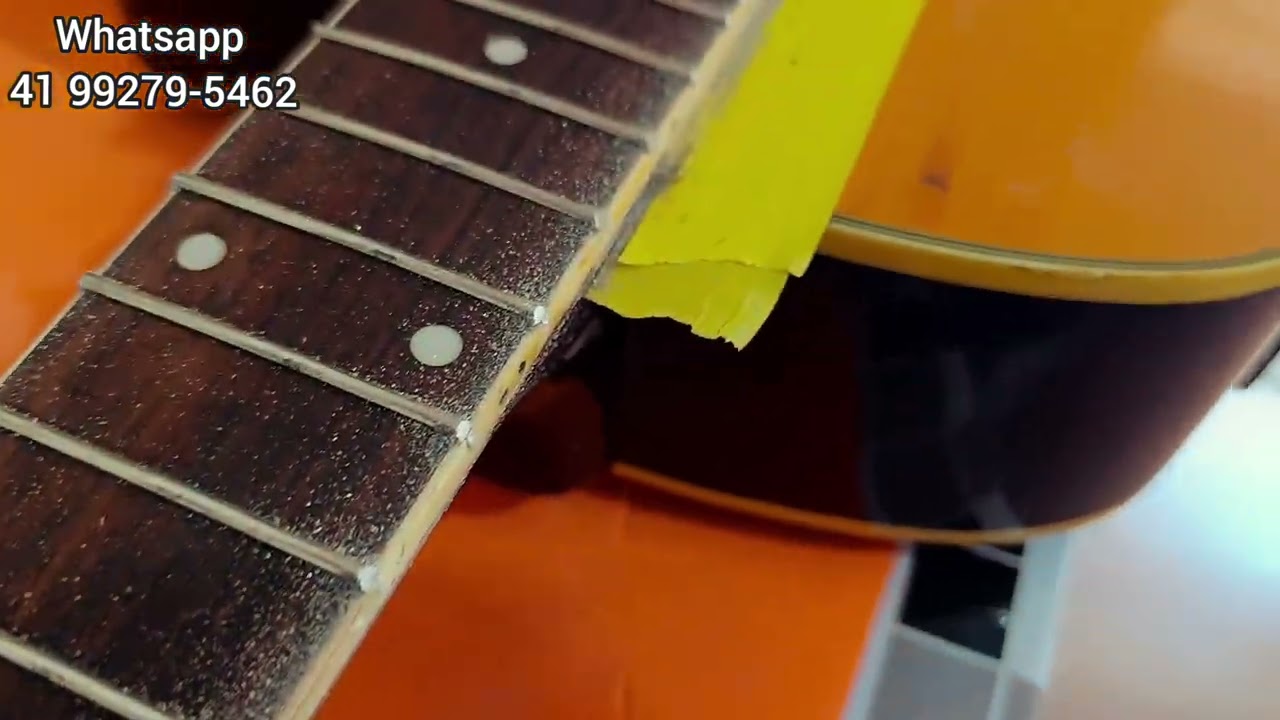 Troca de trastes em violão Ibanez. 