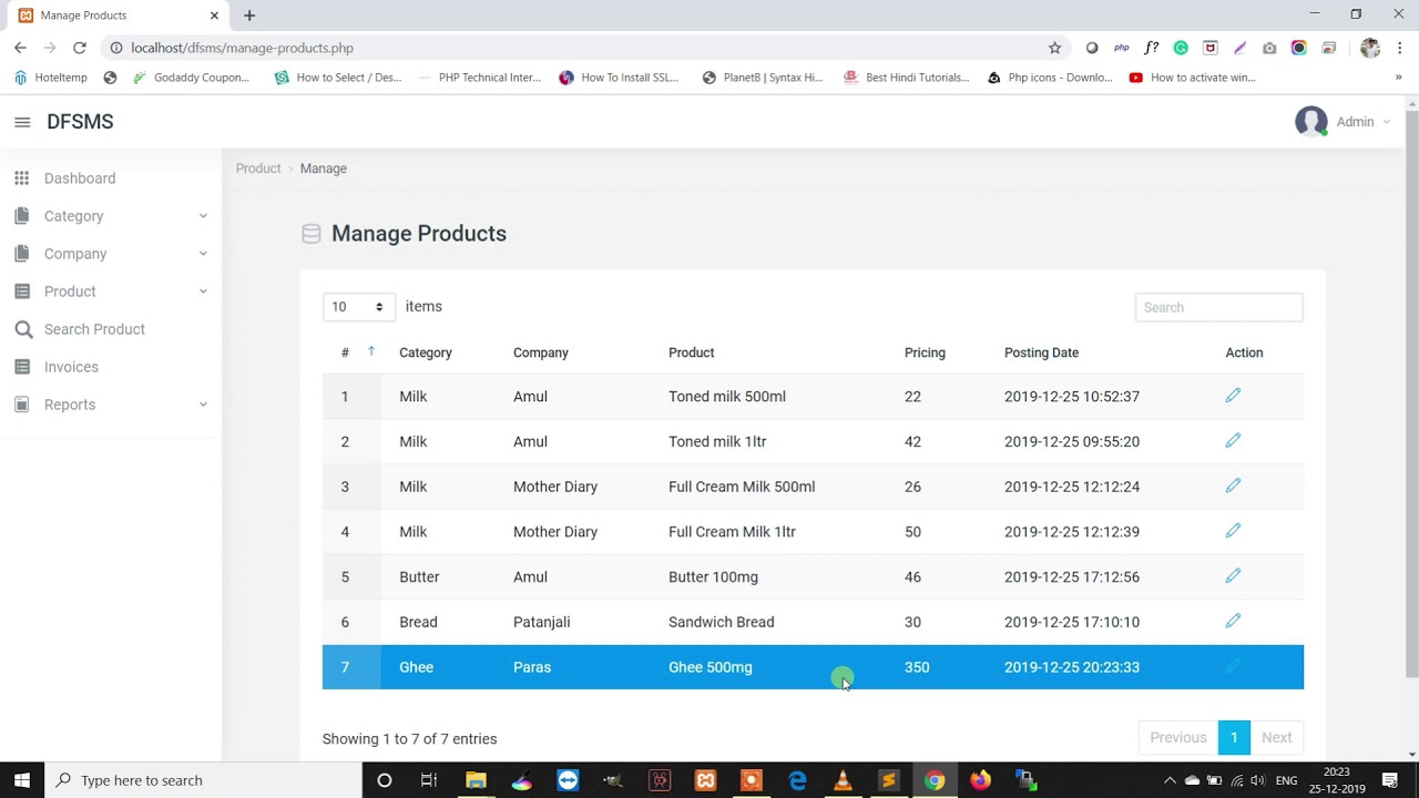 Dairy Farm Shop Management System Using PHP and MySQL Last Updated 27 March 2025