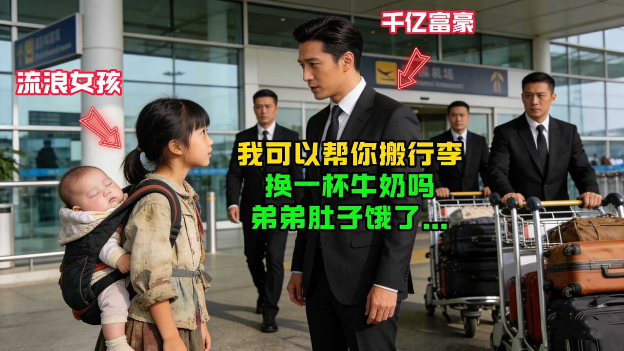 “我可以幫你搬行李，換一盃牛奶嗎？”孤女背着一個嬰兒問千億富豪，富豪的舉動驚呆衆人…#感人故事 #感人壹幕 #故事分享