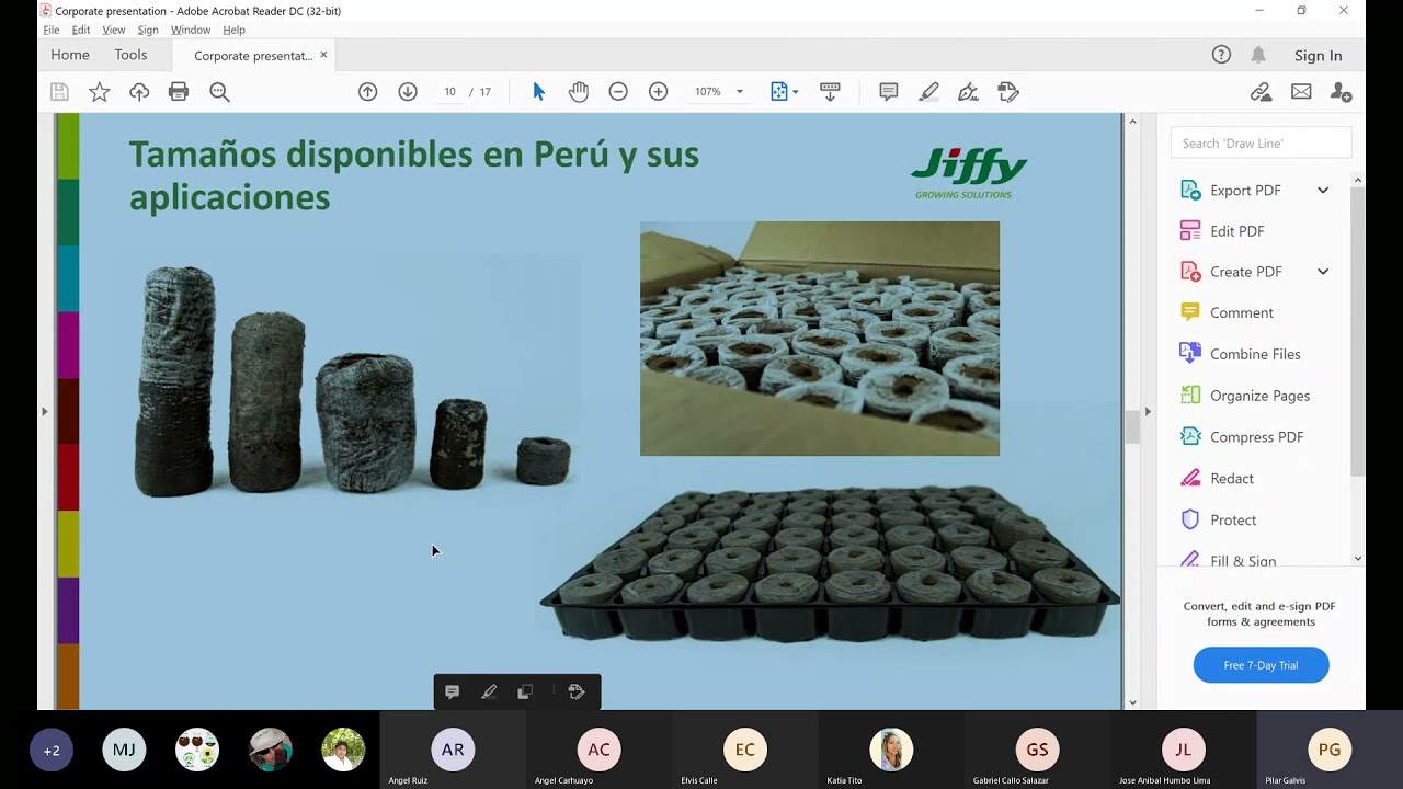 Capacitación Jiffy en Pellets para Disan Perú