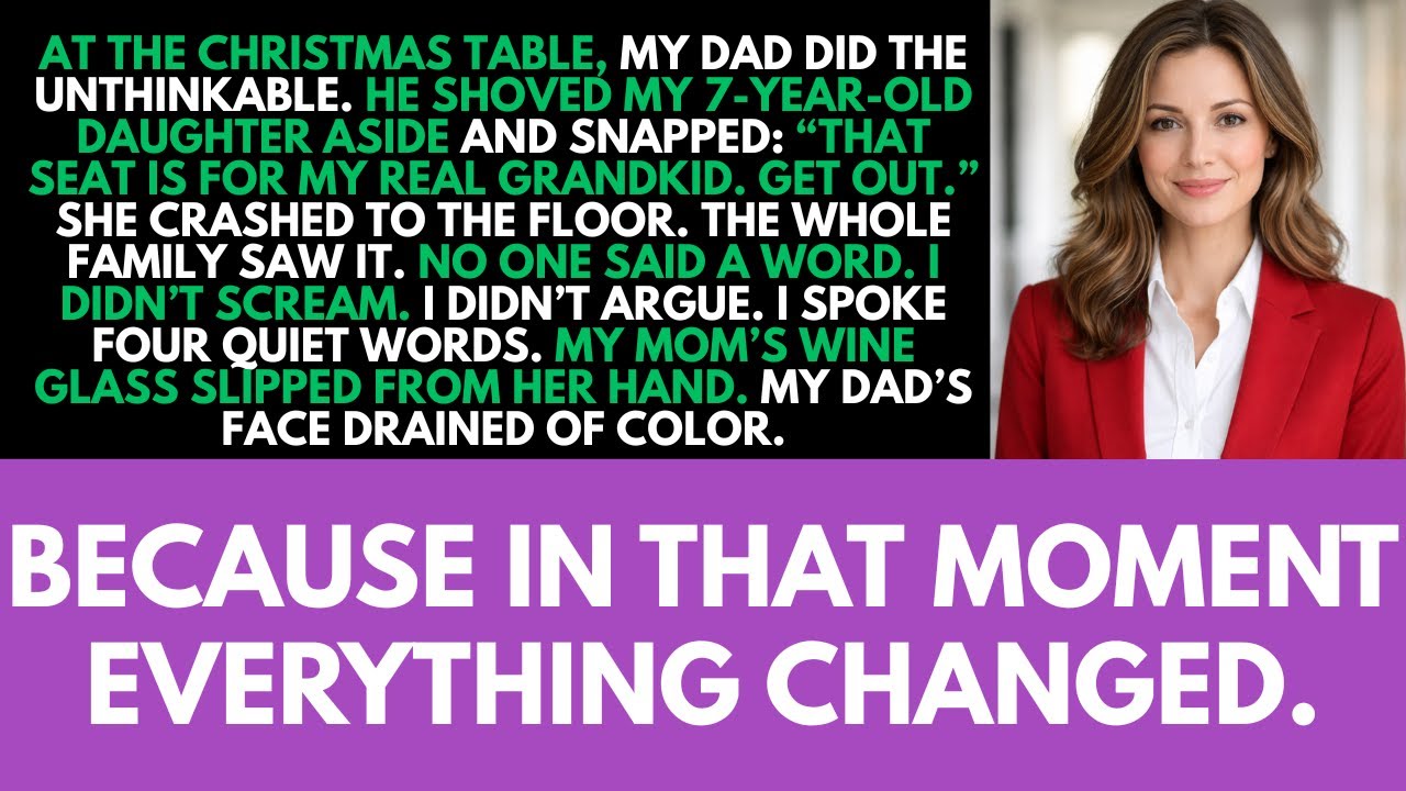Get out! “You’re Not My Real Grandkid.” 💔 My Dad Humiliated My Daughter on Christmas🎄