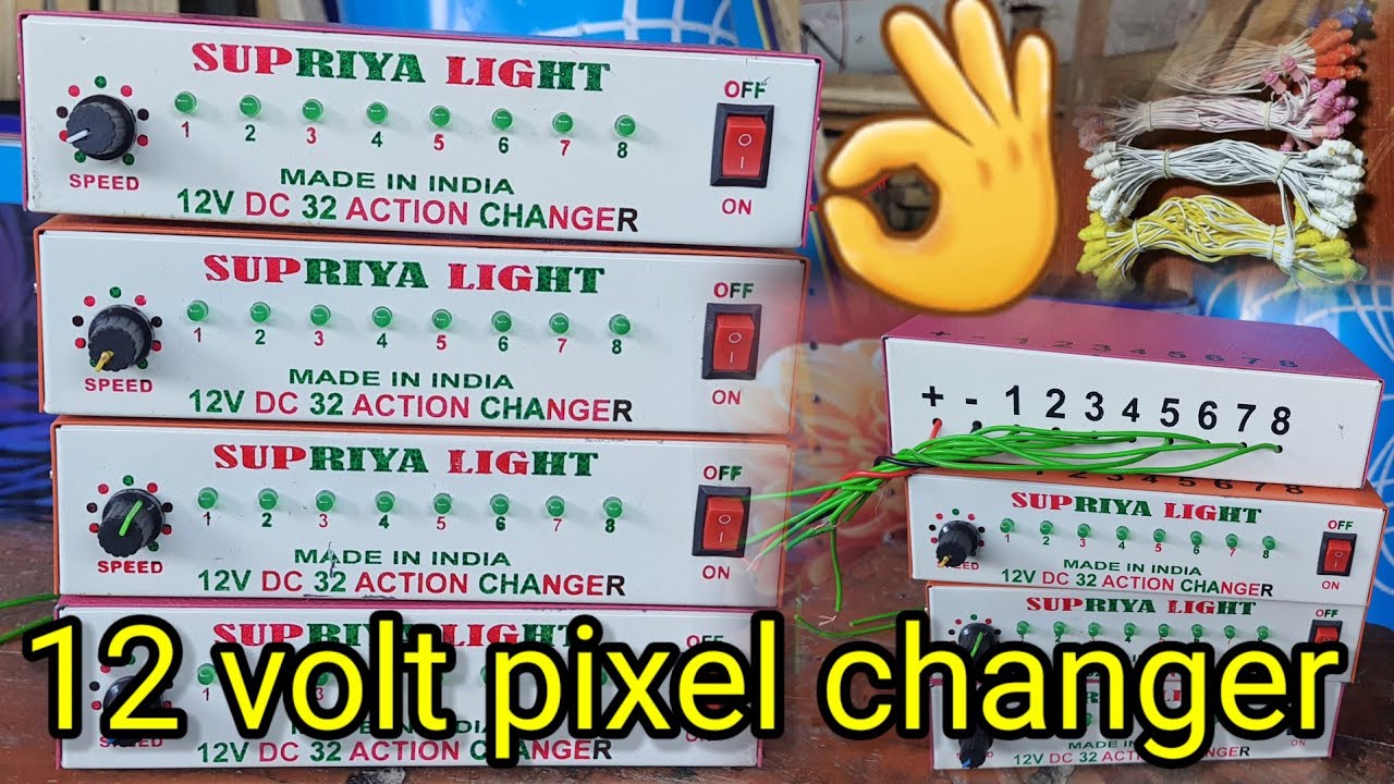 12 volt pixel led changer,,pixel chaser 12volt chaser 🔥32 Action,  8 chennel 9934672610 order now