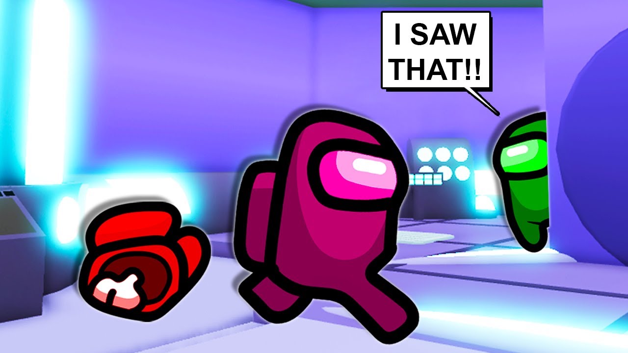 He was HIDING in the shadows in AMONG US with JELLY, IAMSANNA AND DINO (Roblox)