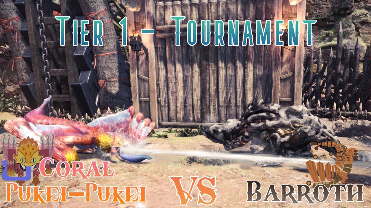 Coral Pukei-Pukei Vs Barroth | MHW Tier 1 Tournament #turfwar
