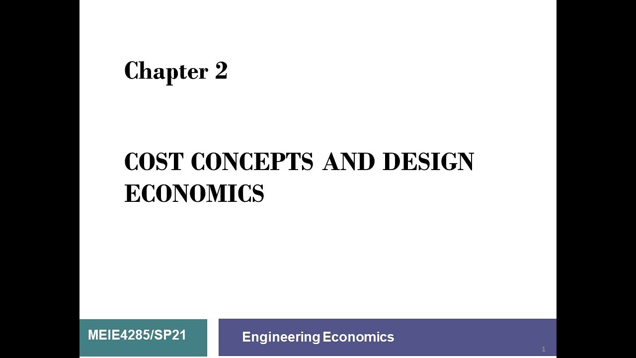 004 - Engineering Economy Chapter 2 Cost Concepts and Design Economics Part 2
