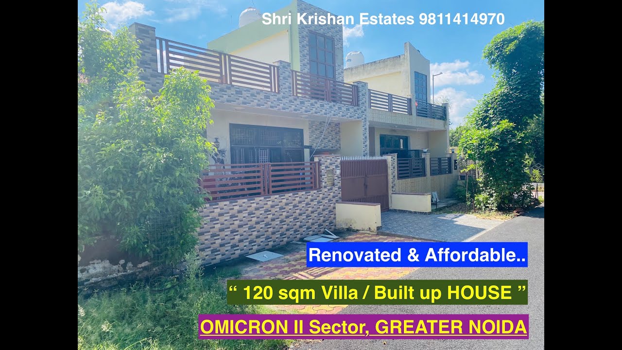 120 meter Villa / Builtup House, Omicron Sector : People staying in Houses. Resale @ 9811414971