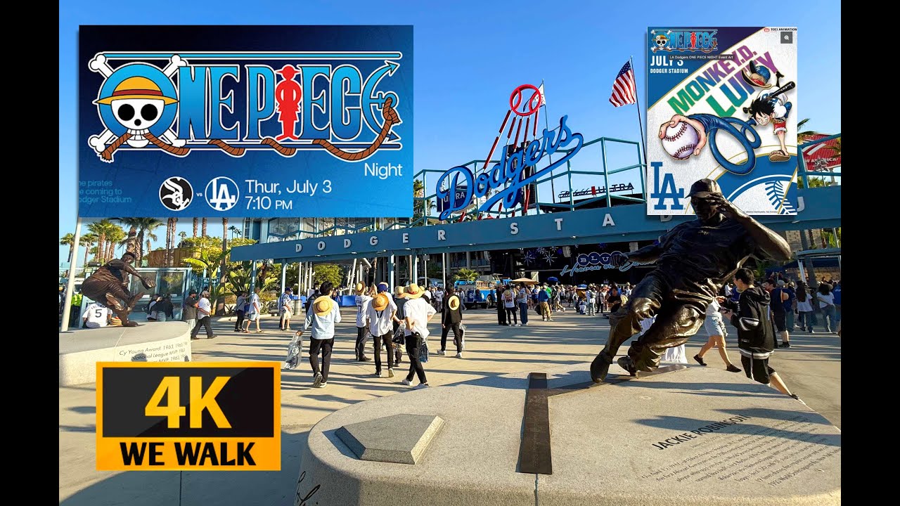 One Piece Night at Dodger Stadium Walking Tour 4k ASMR ... July 3, 2025