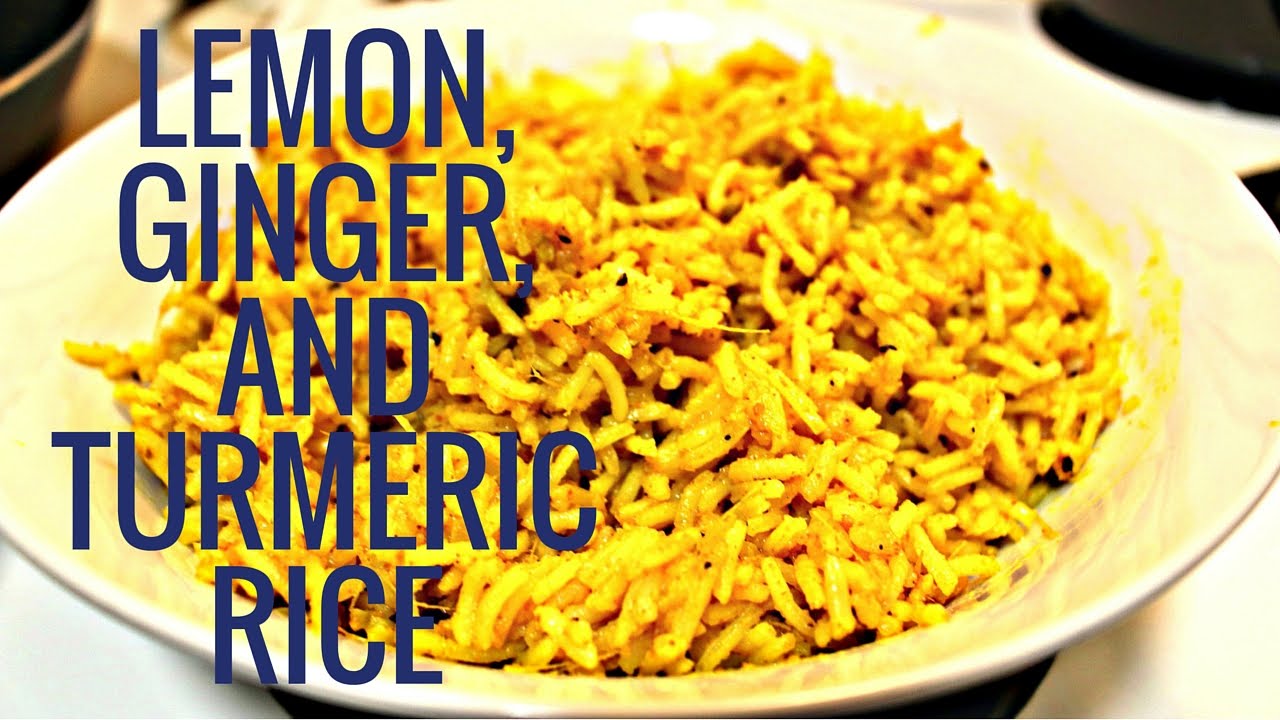 Lemon, ginger, and turmeric rice