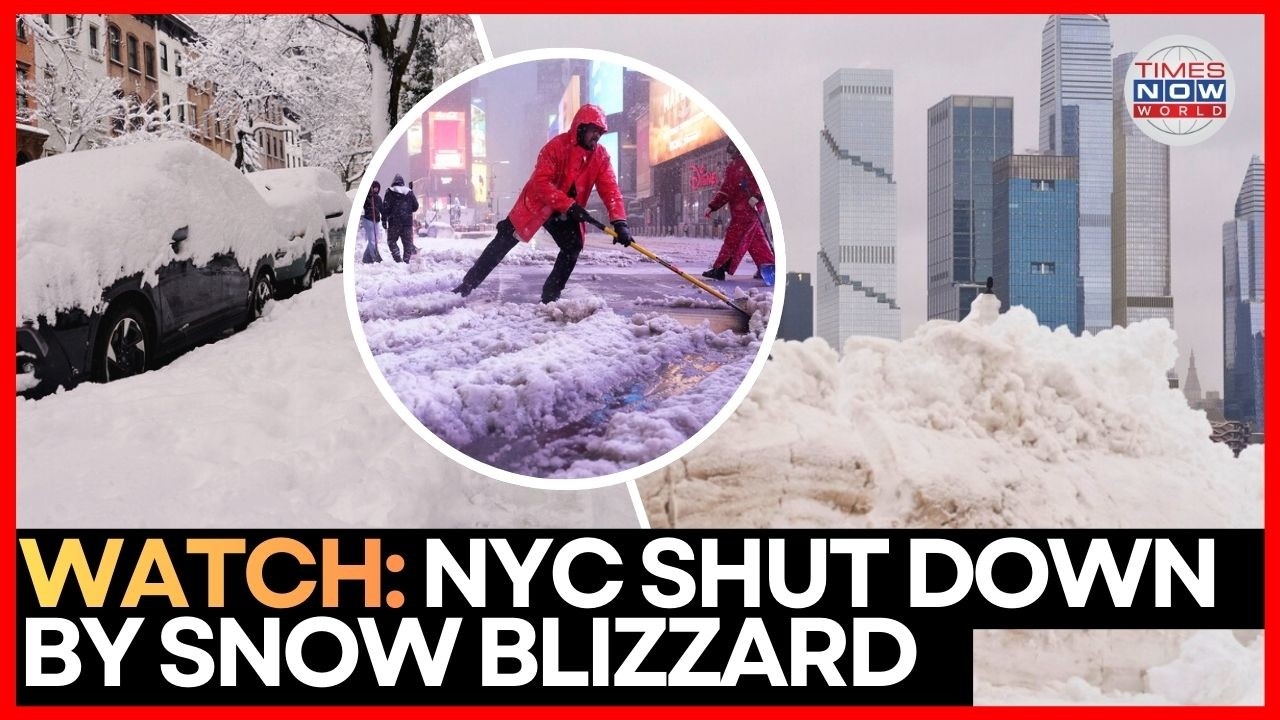 NEW YORK BLIZZARD: Raw Footage as Bomb Cyclone Paralyzes NYC | Times Now World