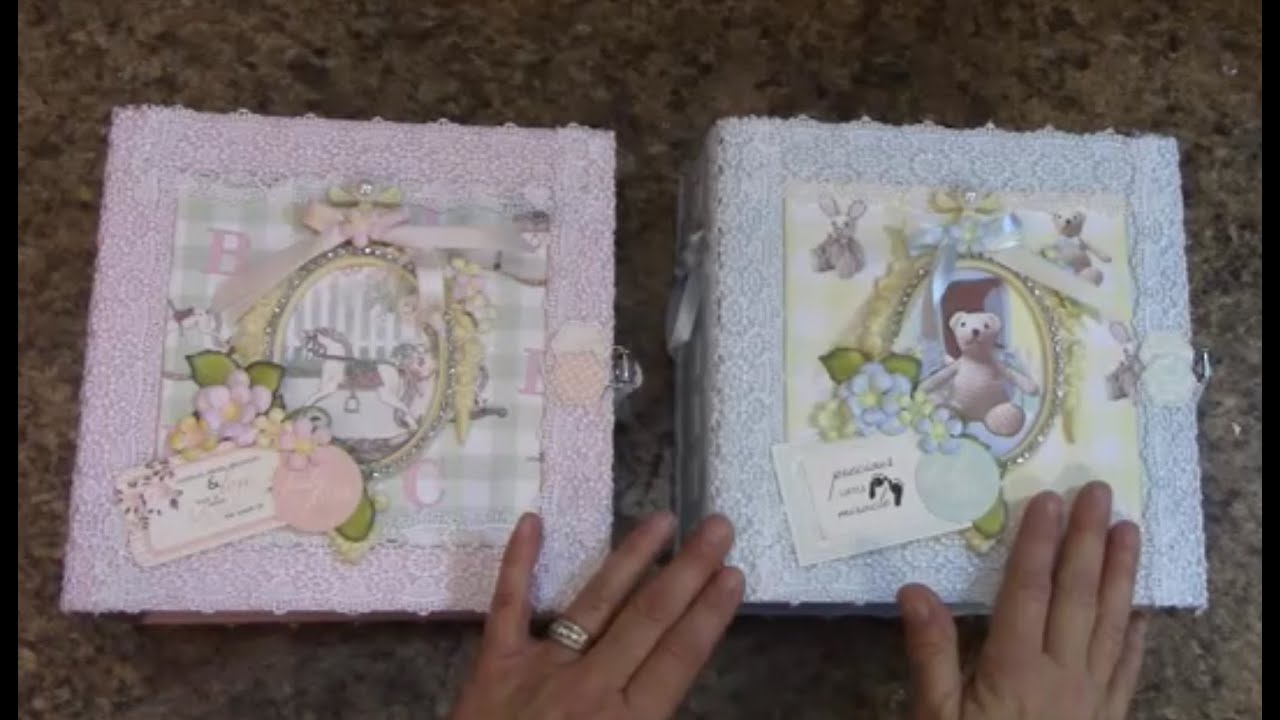 PART 1   TUTORIAL  8X8 BABY ALBUM - BOY OR GIRL  DESIGNS BY SHELLIE
