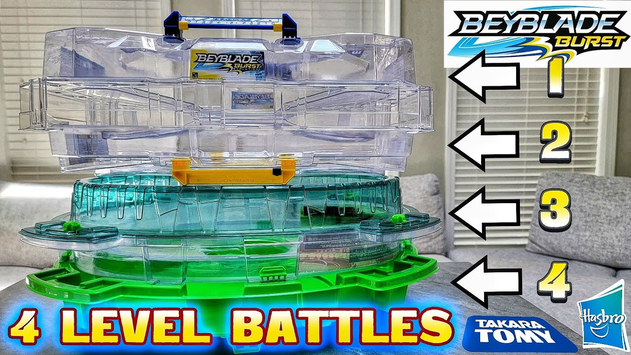 Beyblade Burst 4-Level Beystadium Battles - Hasbro's Battle Tower + Interstellar Drop Beystadium