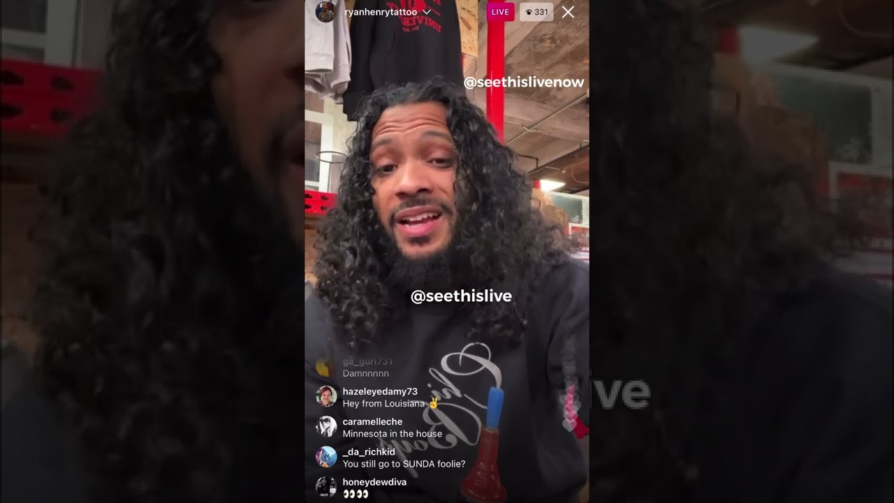 Ryan Henry on live smoking hookah & talking to the viewers!