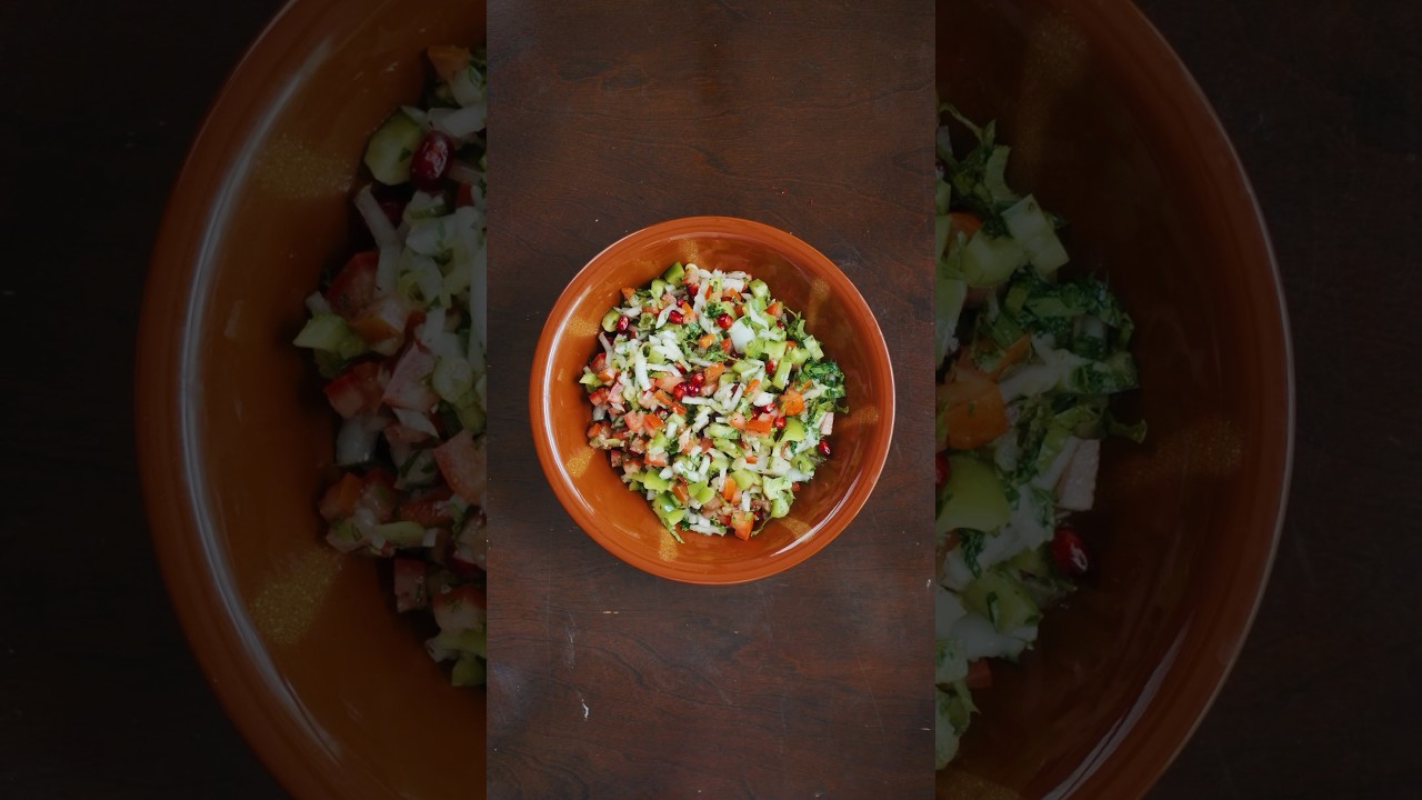 Garden Salad || Mediterranean Style Salad #salad #saladrecipe #gardensalad #middleeasternfood