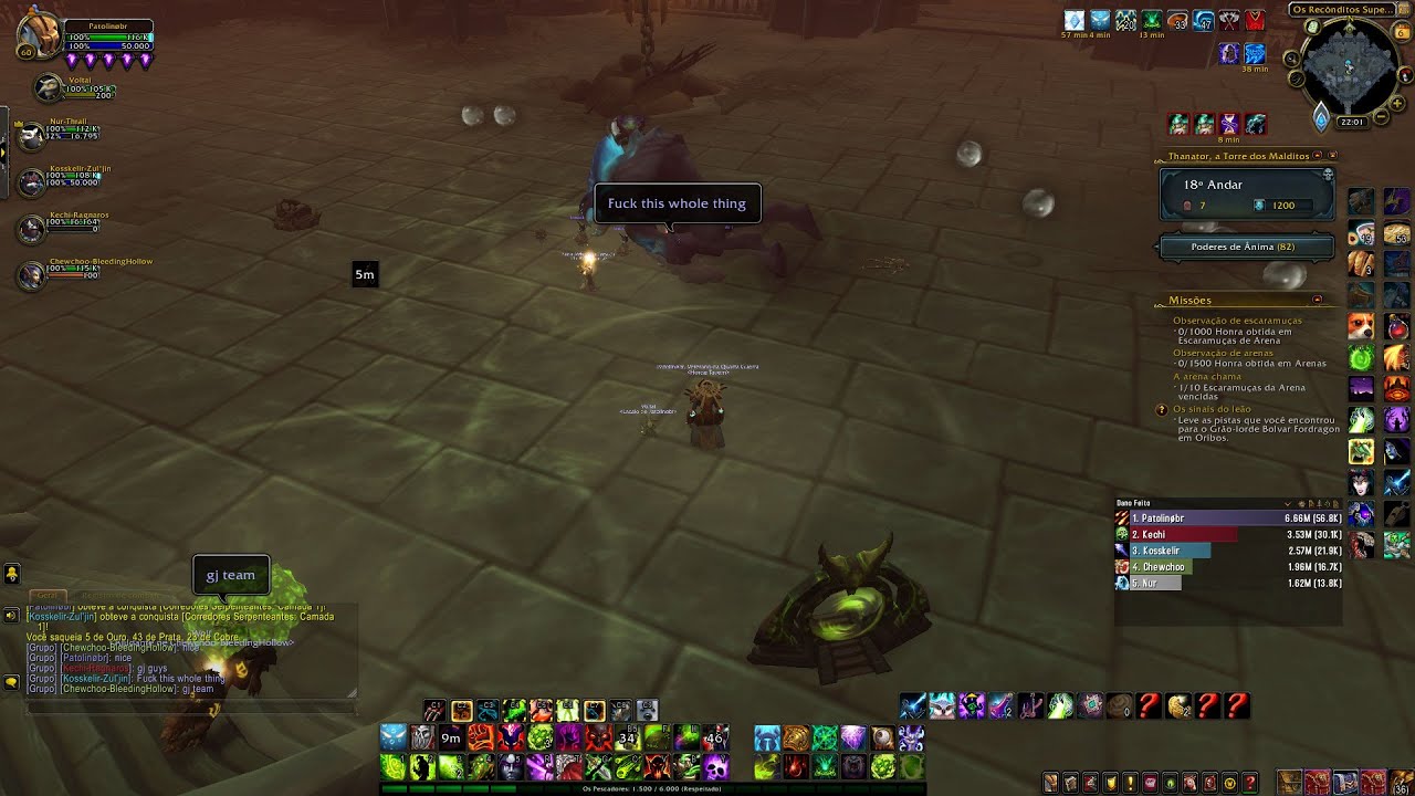 BIG DAMAGE Warlock ilvl 203 - Torghast Final Boss layer 18