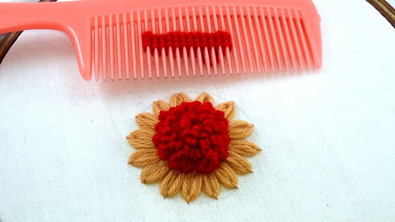Hand Embroidery amazing Tricks # 19 | easy tricks with hair comb.