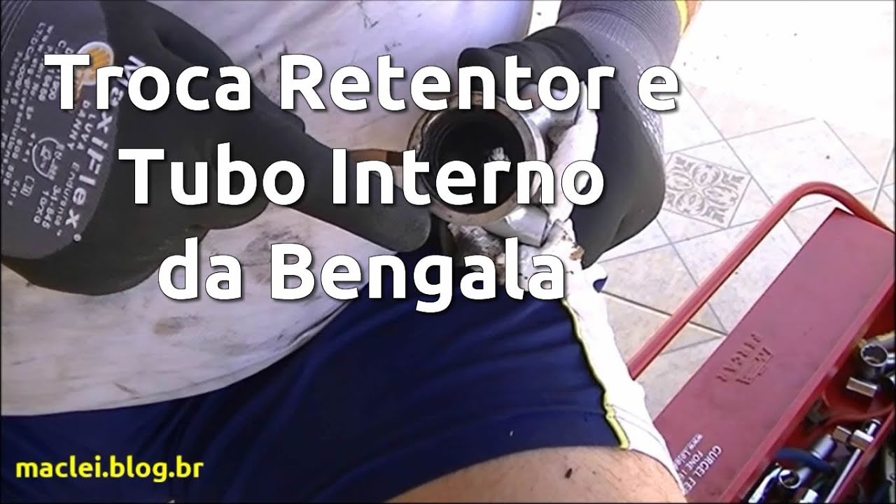 COMO TROCAR RETENTOR DO TUBO INTERNO BENGALA SUZUKI YES INTRUDER