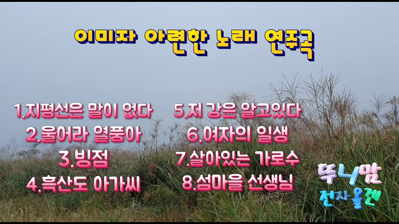이미자 아련한 노래 연주곡 / 전자올겐 / 경음악