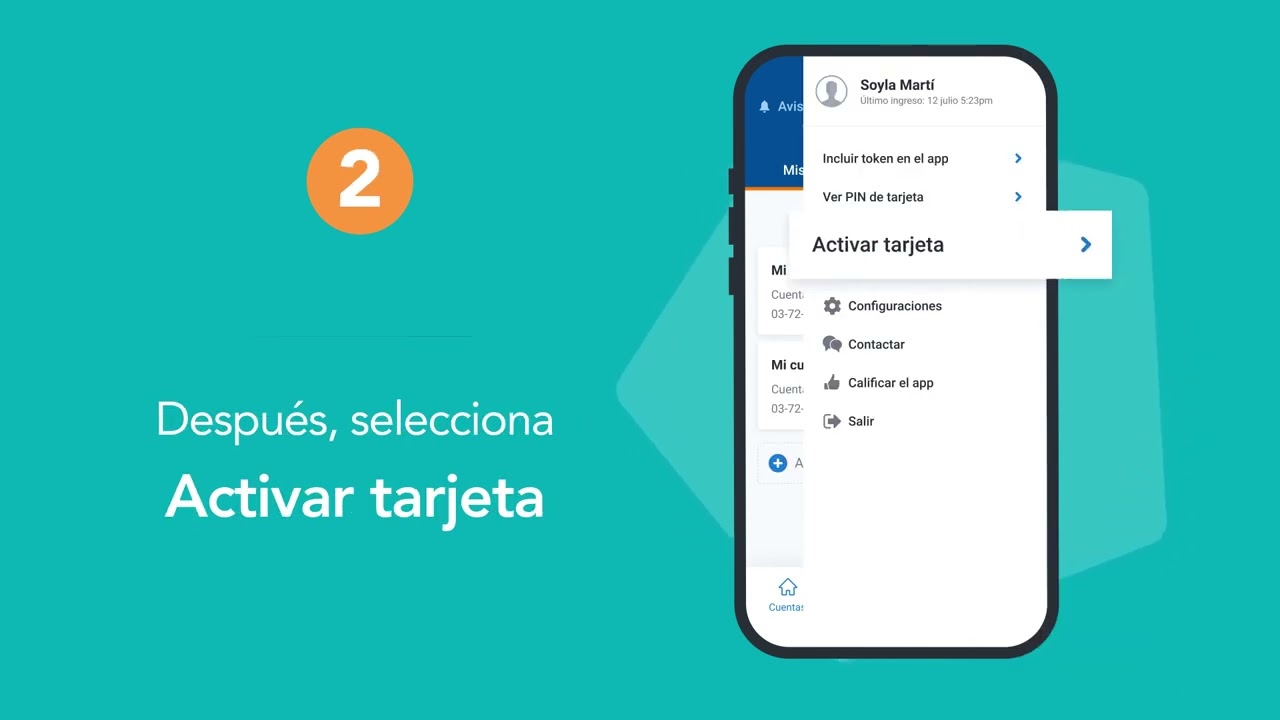 Te ense&ntilde;amos como activar tu tarjeta en el app
