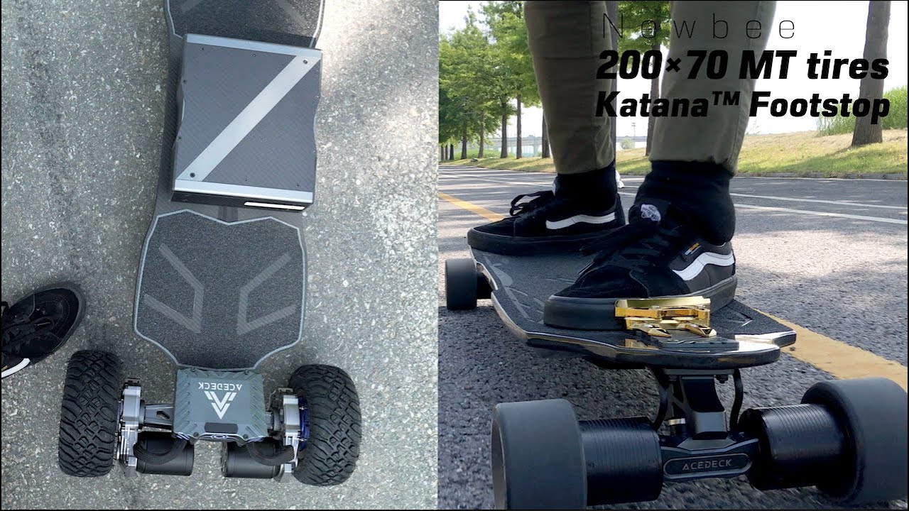 #232 Introducing new esk8 parts - Super Wide Mountainboards Tires, New Katana™ Footstop [Newbee]