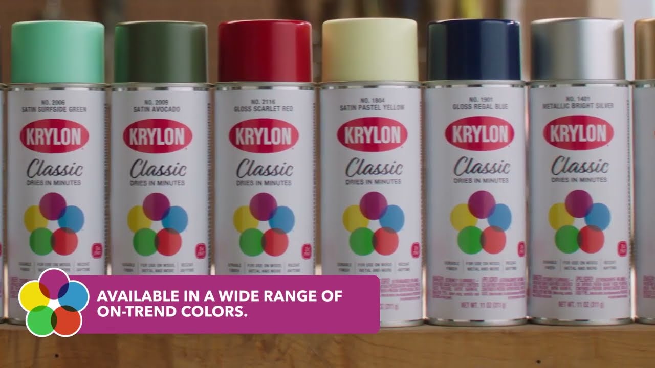 Как использовать аэрозольную краску Krylon Classic (быстросохнущая, инструкция для самостоятельно...