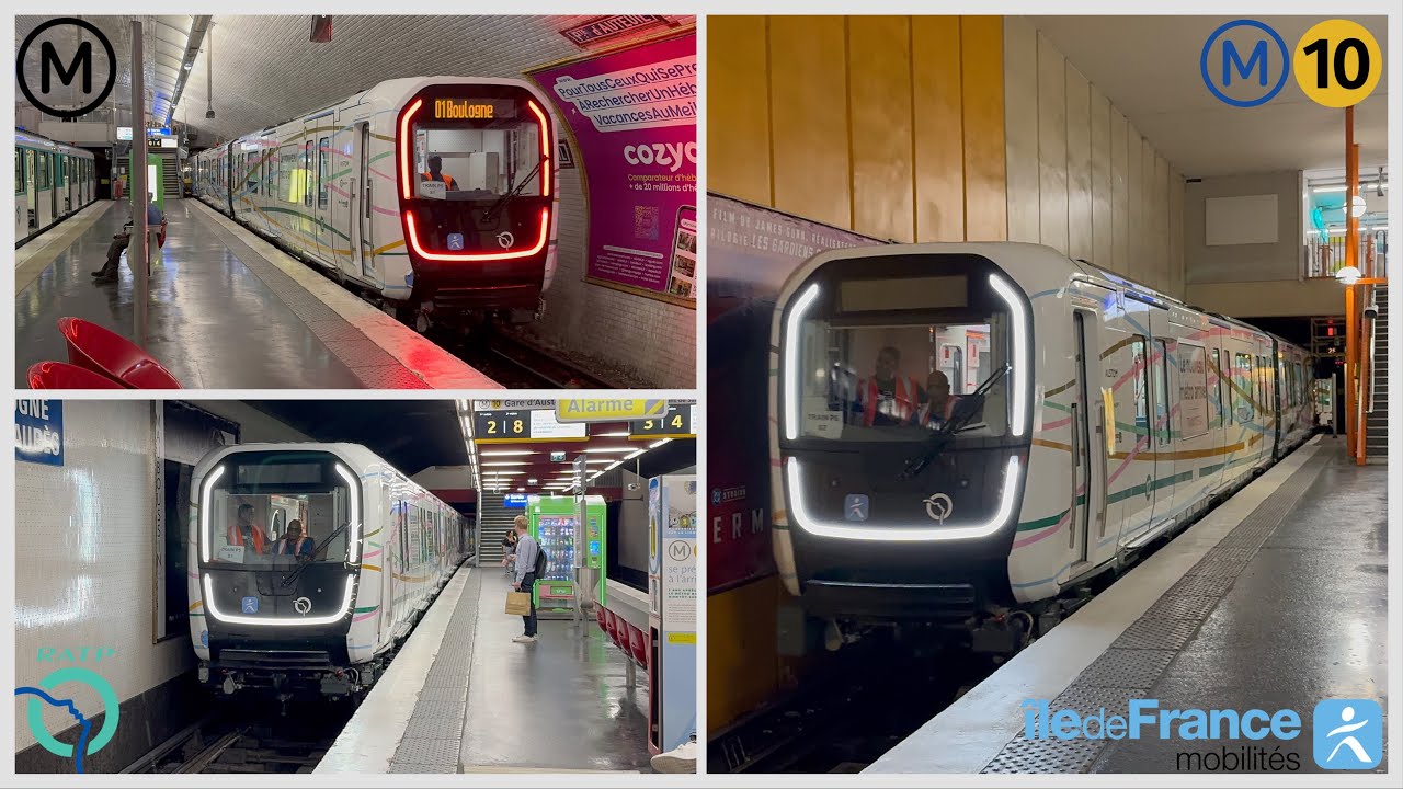 [RATP]Les MF19 en Essais de Nuit sur la ligne 10 du Métro Parisien #mf19 #ratp #metroparisien 