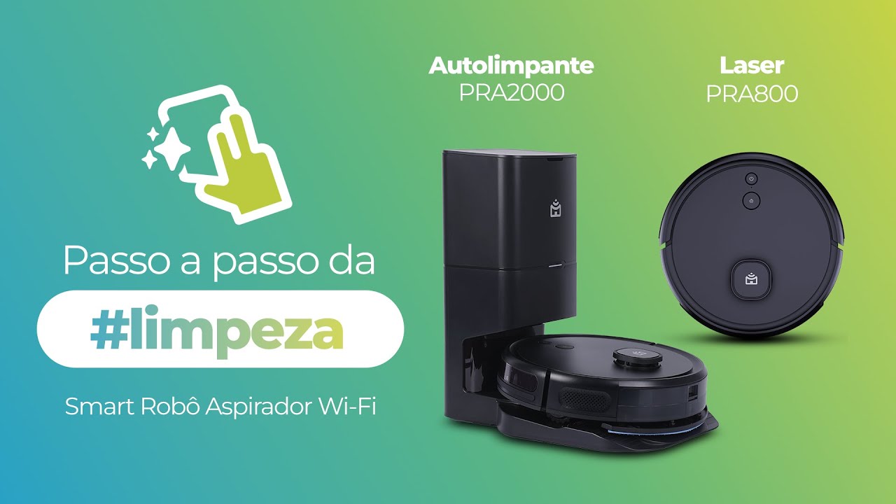Como fazer a limpeza do Smart Rob&ocirc; Aspirador Wi-Fi Laser PRA800 e Autolimpante PRA2000