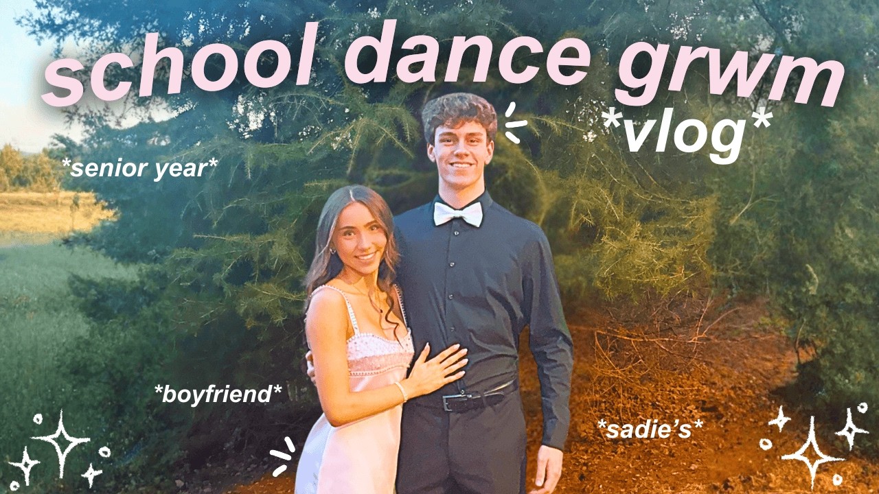 grwm for a high school dance 🪩🌟 *vlog*
