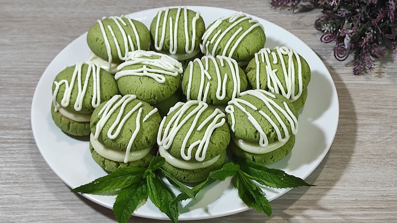 Мятное печенье с кремом лимонного вкуса. Ну очень вкусно