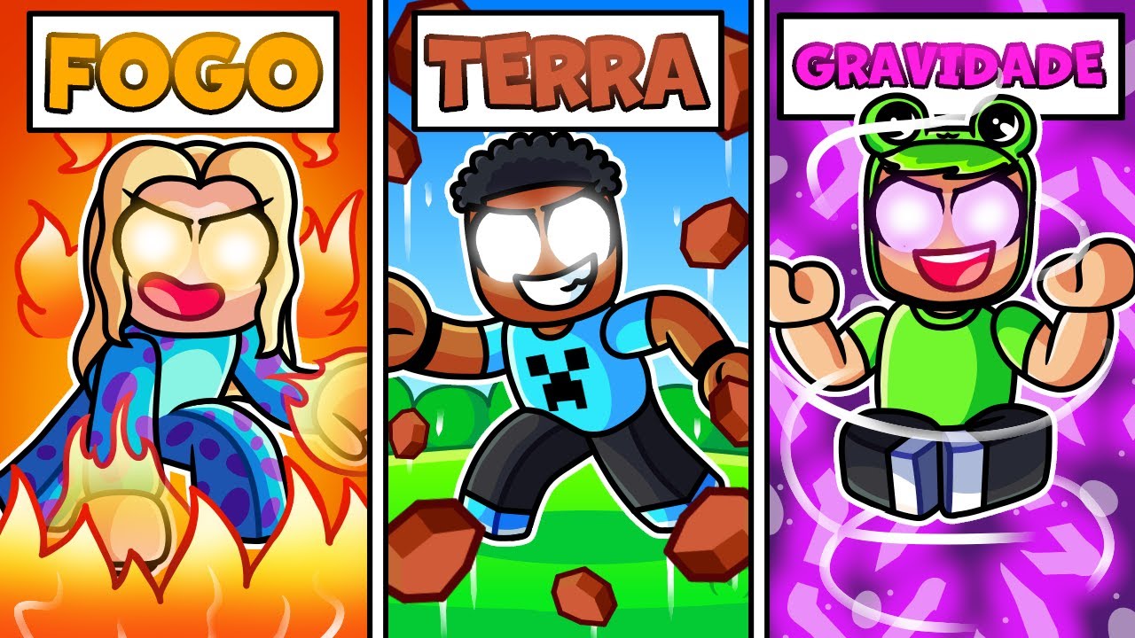 Roblox, mas temos PODERES ELEMENTAIS!