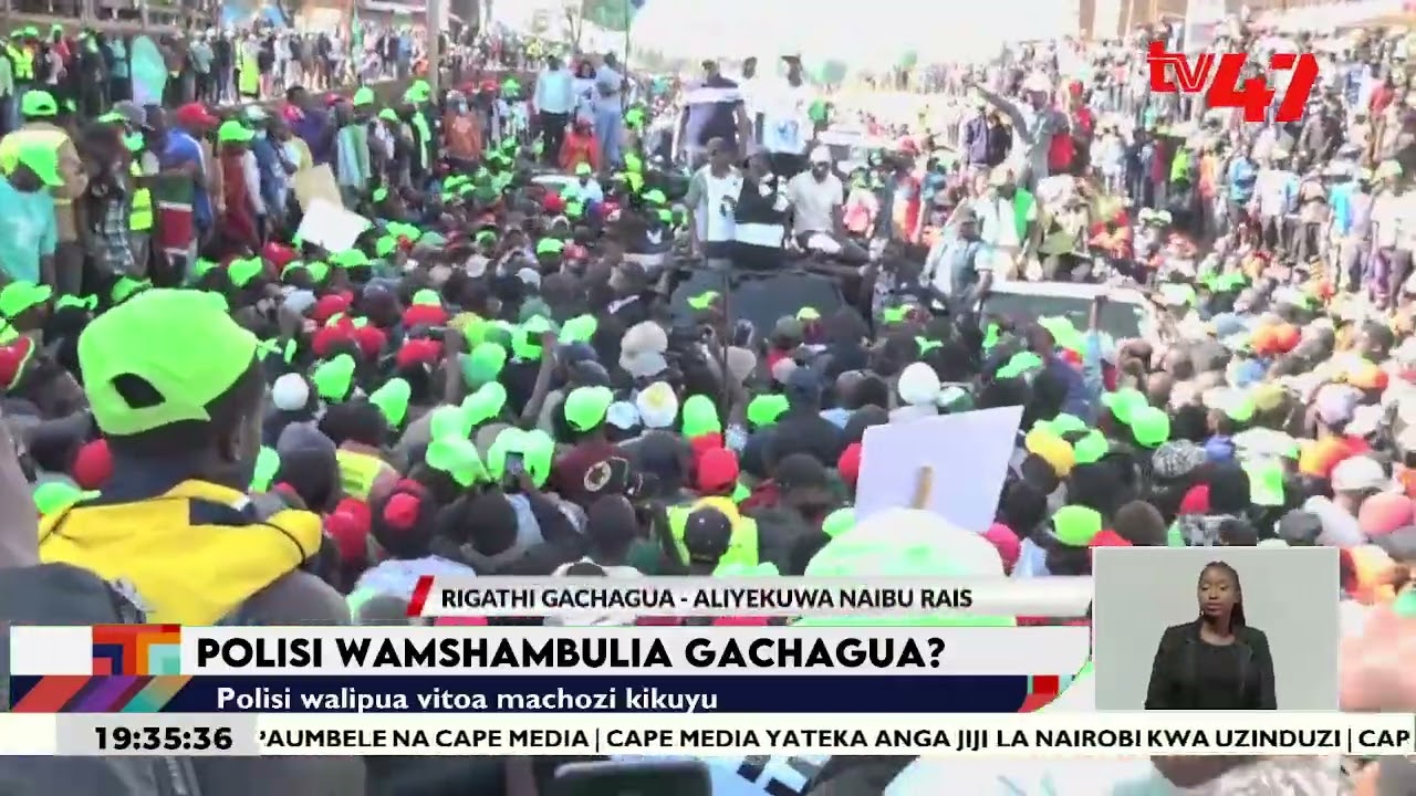 Vurugu zashuhudiwa katika mkutano wa Rigathi Gachagua kule Kikuyu