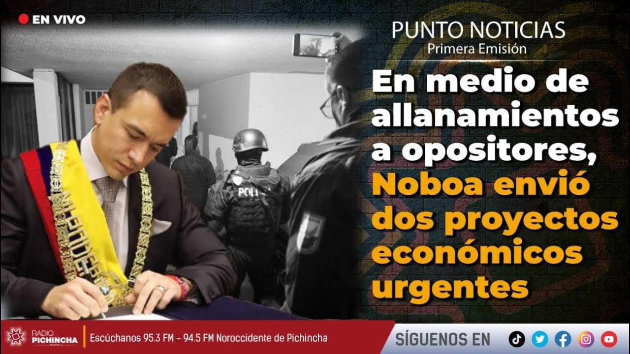 🔴 #EnVIVO | En medio de allanamientos, Noboa envió dos proyectos económicos urgentes