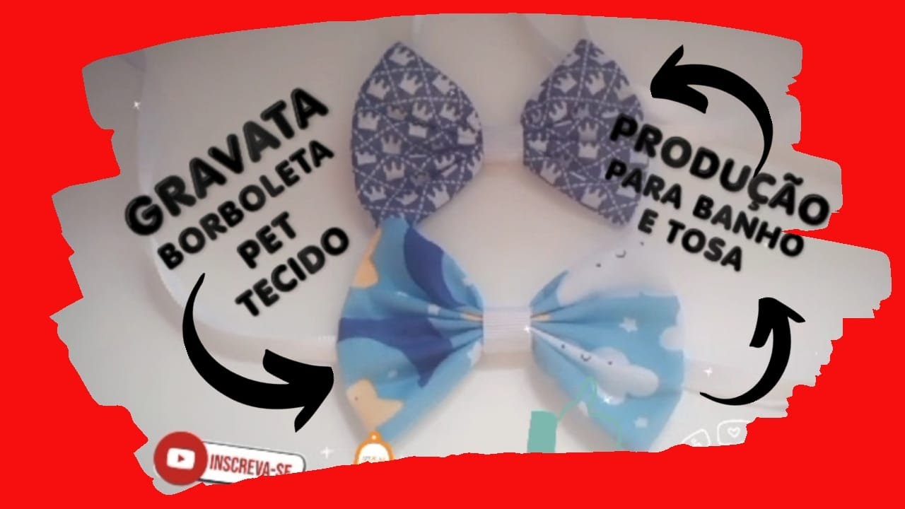 Gravata Borboleta Pet em Tecido | Série: 