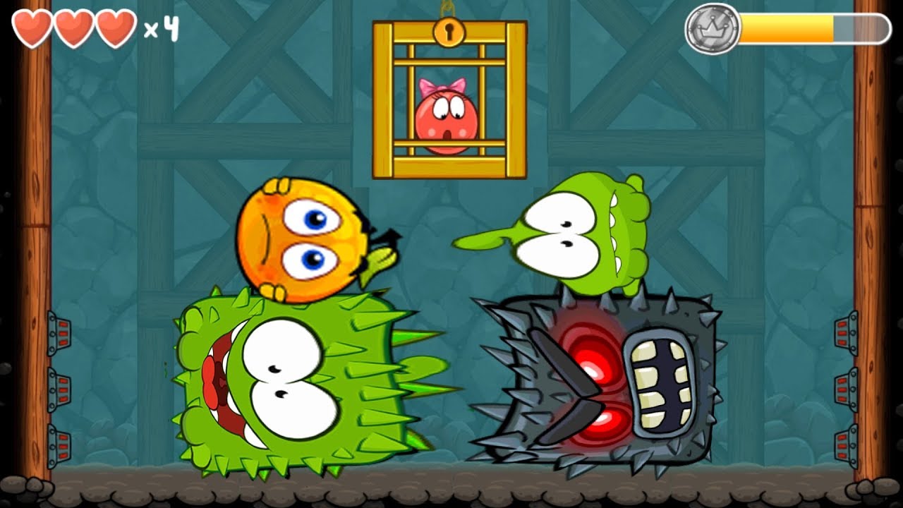 RED BALL 4: (OM NOM + C.ORANGE) BALL 'FUSION BATTLE' with (OM NOM + CLASSIC) BOSSES VOLUME 5