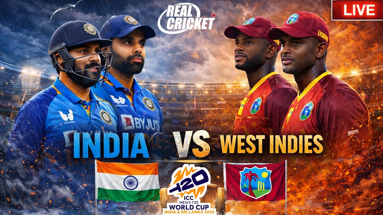 🔴LIVE - IND vs WI T20 WC 2026 Cricket match Today |🔴INDIA VS WEST INDIES SUPER 8 | Real Cricket