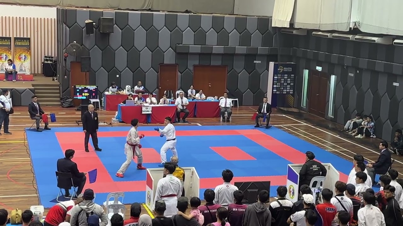 Sabah State cadet Junior 2026  Final -76kg between Irfan Skc ( aka) vs Ryan Josue ( auw) Score 1-0.