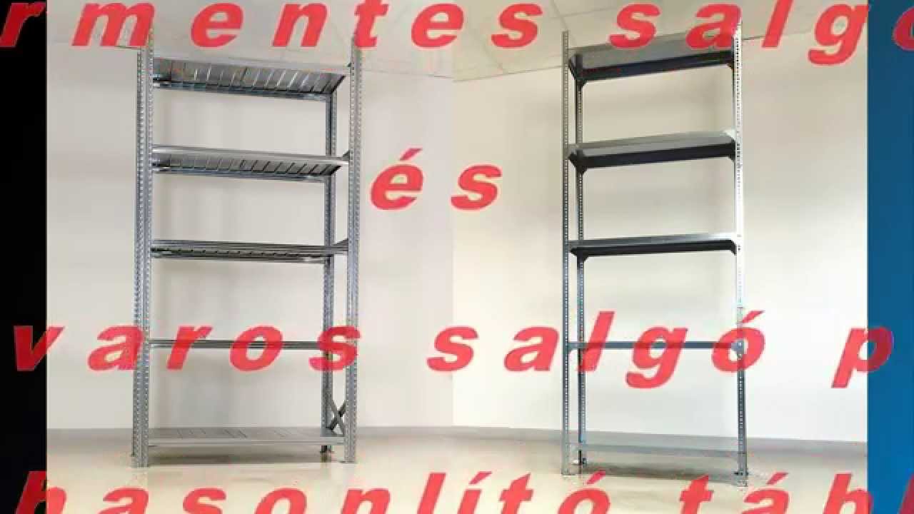 Salgó polc (csavaros és UGP S1 csavarmentes) összehasonlítás